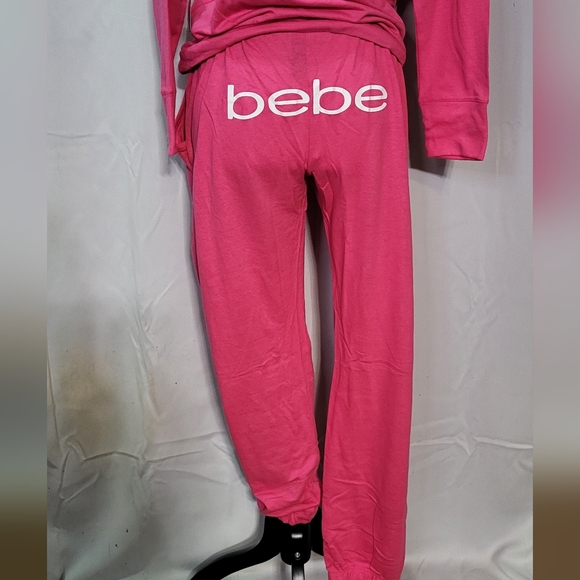 Bebe Women's NWT Fuchsia Pink 2pc Lightweight Pajama Top & Pants Set Size Medium - Picture 14 of 14